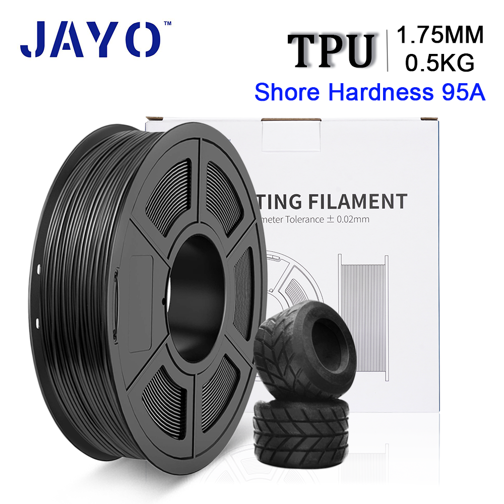 JAYO 3D Printer Filament TPU Black 500G With Spool Flexible