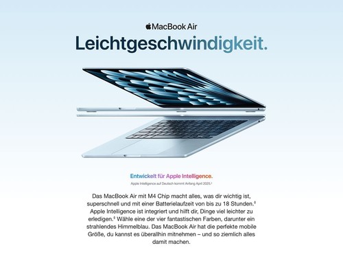 Apple MacBook Air (13"), 2025, Silber, NEU!!!! M4, 10-Core-CPU, vom 09.06.2025 - Afbeelding 2 van 6