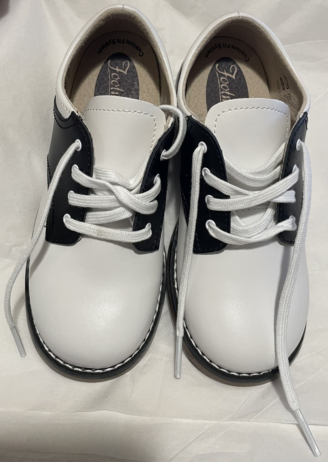 SAOLA Scarpe Oxford da sella Footmates per ragazze taglia 12 cheer bianche nere medi e solette larghe