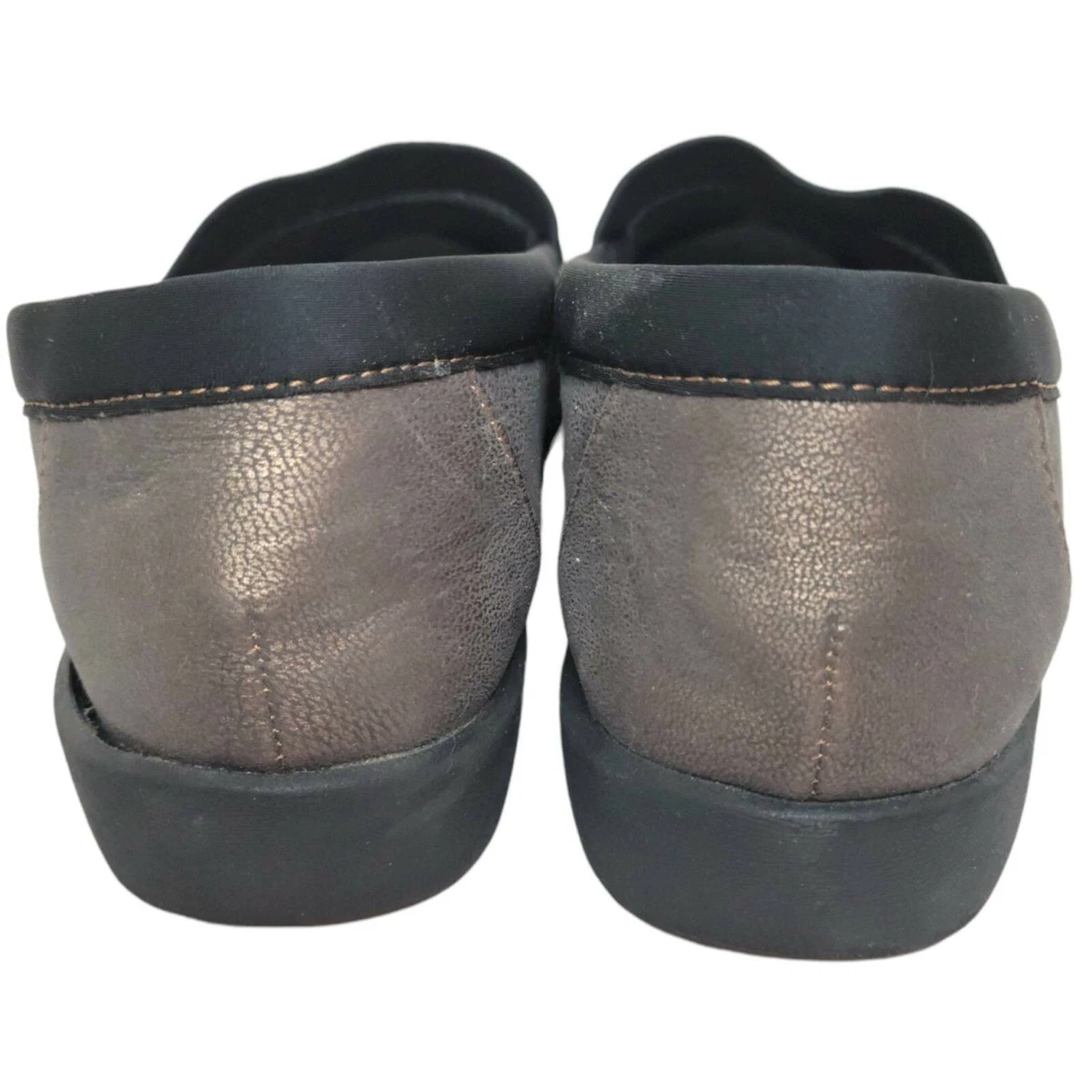 CLARKS Womens Sillian Blair Cloudsteppers Slip On Clogs Metallic