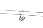 925 Sterling Silver .02ct VS G diamond "LOVE" pendant necklace 2.5g womens 18" — photo 3