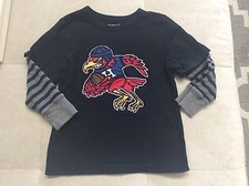 Boy Gap Blue t-Shirt Size 4-5 XS With Hawk Cotton long sleeve