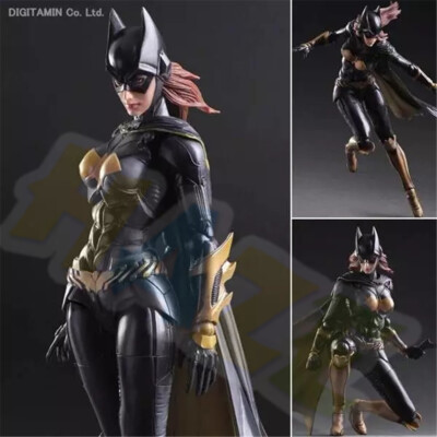 Play Arts Kai Batman Arkham Knight Batgirl PVC Figur Modell 25cm Neu