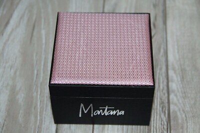 Coffret Cravate Et Boutons De Manchette Montana En Soie Noire à Pois - Neuf Sous Blister, Chic