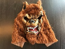 Werewolf Halloween Costume Mask Scary Little Bad Wolf Fur Hair Cosplay Adult