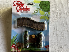 FAIRY GARDEN FAIRY CROSSING BRIDGE  WELCOME SIGN. PATH IS 3" LONG, SIGN 2 1/2"