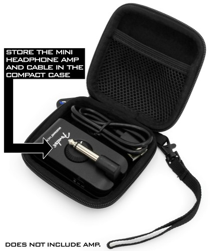 CM Carry Case for Fender Mustang Micro Headphone Guitar Amp and Cable, Black - Picture 2 of 12