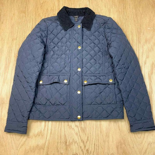 J CREW Quilted Puffer Tack Jacket Field 