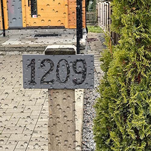 Rustic Cast Iron Black House Numbers for Outside Rust Resistant Metal House N... - Picture 10 of 12