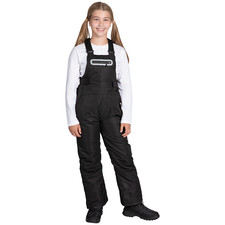 Swiss Alps BOY'S GIRL'S Youth' Snow Dobby Bib Pants BLACK SIZE M 10/12