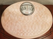 VTG BORG PINK ART DECO BATHROOM SCALE Oval Vintage MCM 0-300 lbs REGENCY