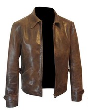 Mens Vintage The James Bond Skyfall Costume Motorcycle Genuine Leather Jacket