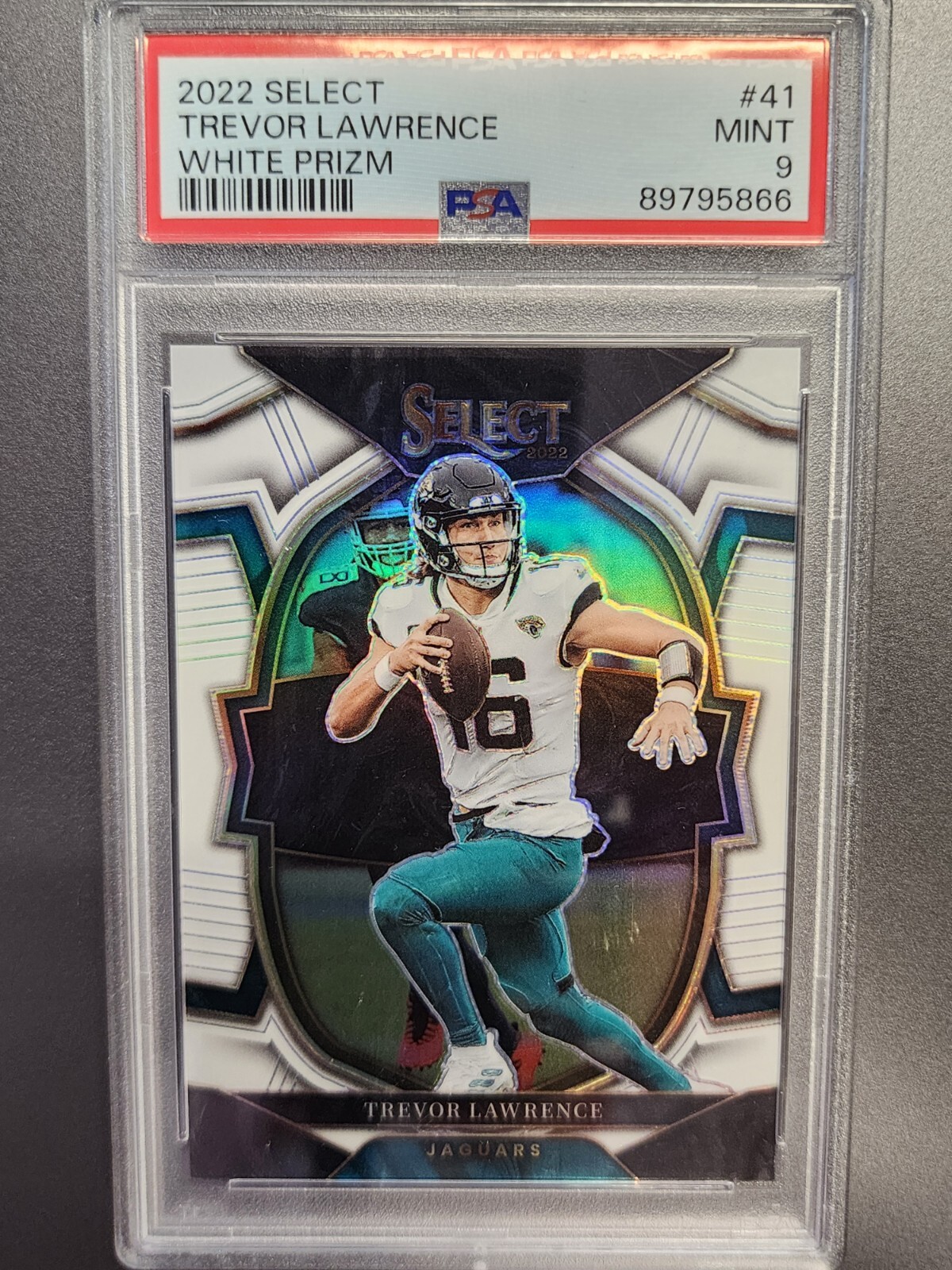 2022 Panini Select - Concourse #41 Trevor Lawrence White Prizm /35