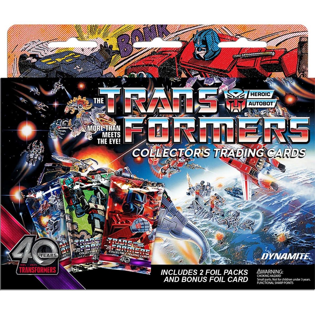 Transformers 40th Anniversary Trading Card HANGER Box 725130349194