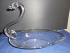 Duncan & Miller Pall Mall Large Glass Crystal Clear Open Swan Centerpiece 14 1/2 — photo 1