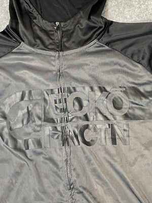 Ecko Unltd. Function Hoodie Men's 2XL Gray Performance L/S Logo Graphic Full Zip