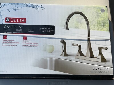Delta Everly 21741LF-SS Kitchen Faucet with Side Sprayer in