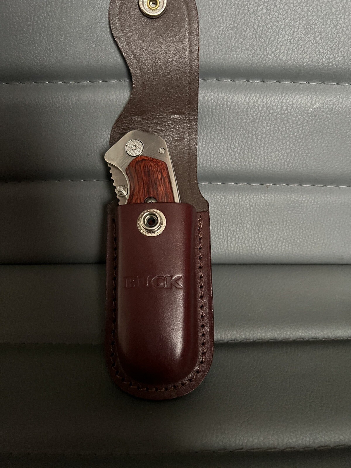 Rare Buck 276 Alpha Hunter Folding Gut Hook Knife ATS34 BOS Rosewood