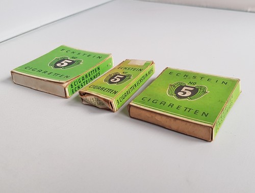 3 Pappschachteln Eckstein No5 Cigaretten 3er 6er leer Halpaus Dresden Orient alt - Bild 2 von 8