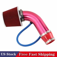 Red Car Cold Air Intake Filter Induction Kit Pipe Power Flow Hose System NEW