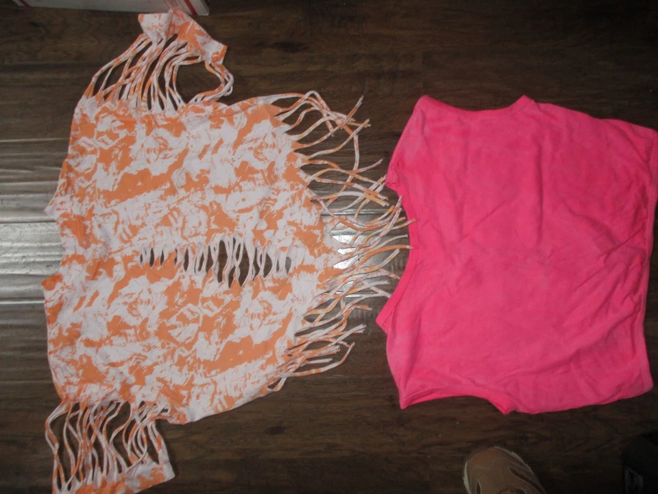 Traje de baño para mujer Cover Up camiseta sin mangas rosa naranja camisa playa traje de baño Foto 4 de 4