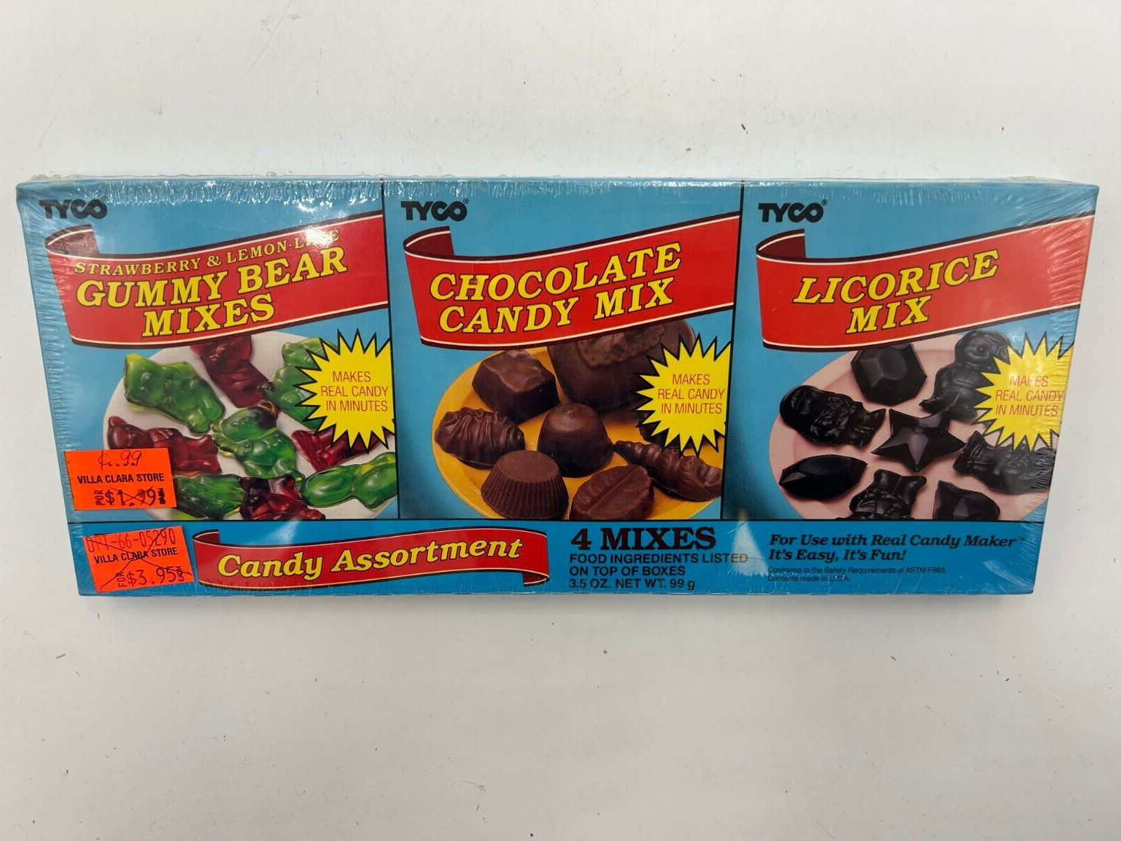 Vintage Tyco 3-Minute Candy Assortment Mix 3 Pack - 1989 Tyco Candy Maker