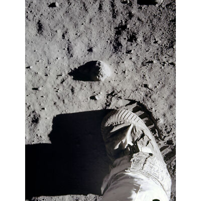 Space NASA Moon Landing Apollo 11 Aldrin's Bootprint Photo XL Art Canvas Print