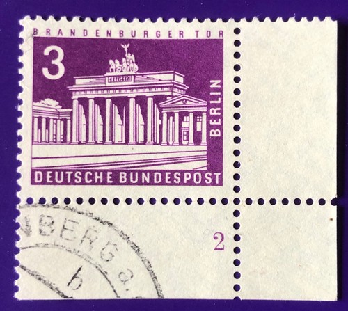 Berlin 1963 Mi-n° 231 oblitéré du coin coin coin arc 4 forme numéro 2