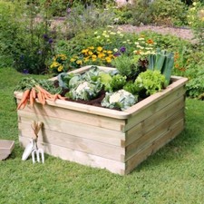 Square Sleeper Raised Bed Garden Raised Vegetable Bed Zest Outdoor Planters