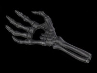 Alchemy FlaschenöFfner - Skeletthand Schwarz - Gothic Flaschendeko Halloween
