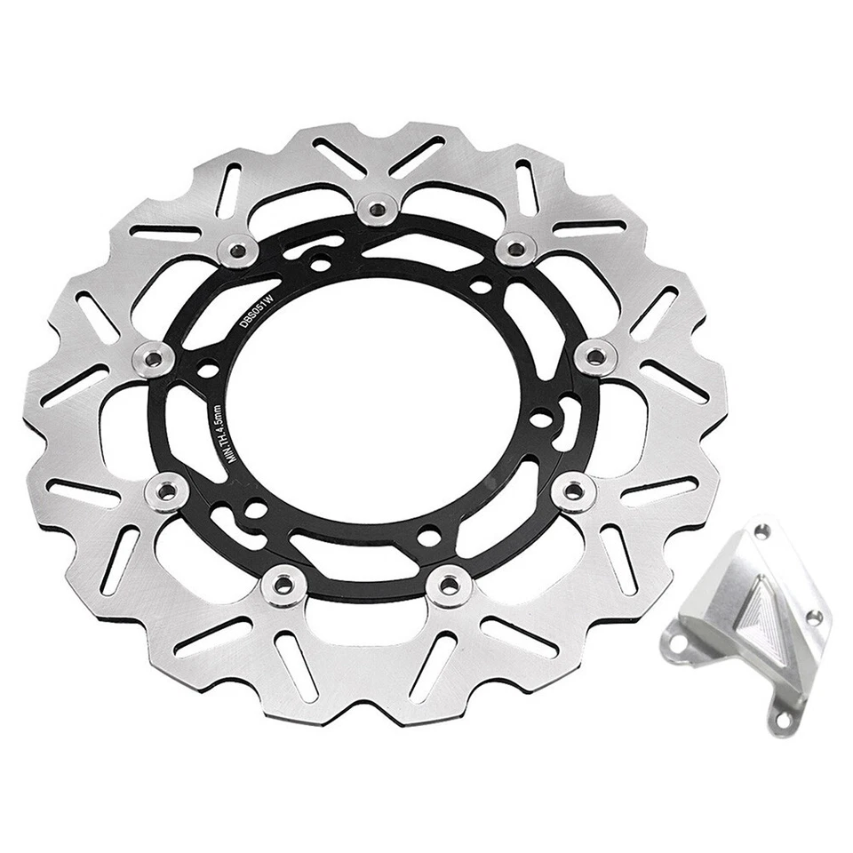 Front Brake Disc Rotor Steel Black Fit Kawasaki Ninja 250R 2008 2009 2010 2011 Foto 2 de 4