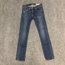 Rag & Bone Jeans Womens 27 Blue Capri Mid Rise Stretch Denim USA Made