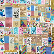 Sandylion, Hallmark, American Greetings 669+ Sticker Lot Glossy Pop Up Glitter