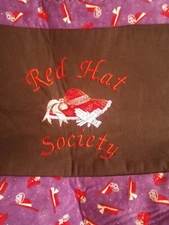 Red Hat lady Society theme tote bag