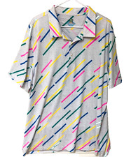 Chubbies Performance Polo Shirt Men's 2XL Bamboo Polyester Abstract