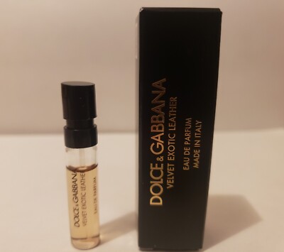 DOLCE & GABBANA VELVET EXOTIC LEATHER Eau De Parfum SAMPLE SPRAY 0.5oz 1.5ml NIB