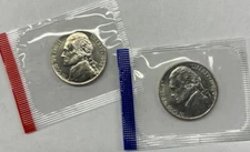 1994 P&D JEFFERSON NICKELS from Mint Set in Mint Cello with Free Shipping