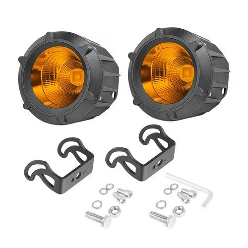 Luces de trabajo LED redondas ámbar de 2x3""/4"" parachoques para conducir pods punto todoterreno ATV SUV NIEBLA - Imagen 67 de 90