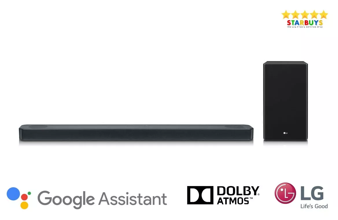 LG SK9Y 500W Dolby Atmos Bluetooth TV Soundbar Subwoofer W Google Assistant