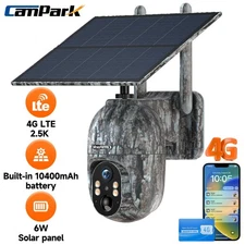 Campark Splar Cellular Trail Camera 4G LTE Game Wildlife Cam 2.5K Instant Alert