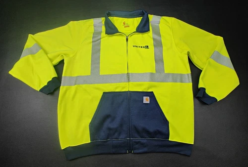 Carhartt Men's Size 2 XL High Visibility Zipper Sweater Jacket - product listing photo