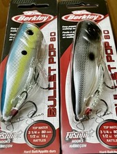 2 Berkley Bullet Pop 80 BHBBP80 Popper Topwater Lures SEXY BACK/DANALD - NEW.
