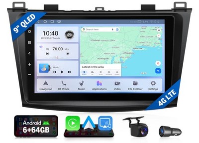 Eonon M3BLX6S2 QLED 6+64 9''Android Car Radio CarPlay for Mazda3 4 Door Bluetooth