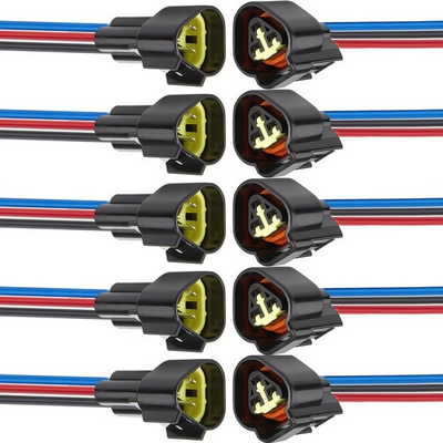 #ad 3 Pin waterproof electrical connector 16 AWG Wire male and female electrical co $16.40