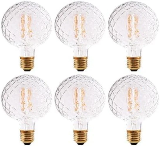 Warm White G30 Pineapple Shaped LED Bulbs - 4W Edison Style for Vintage Touch - Image 3 of 4