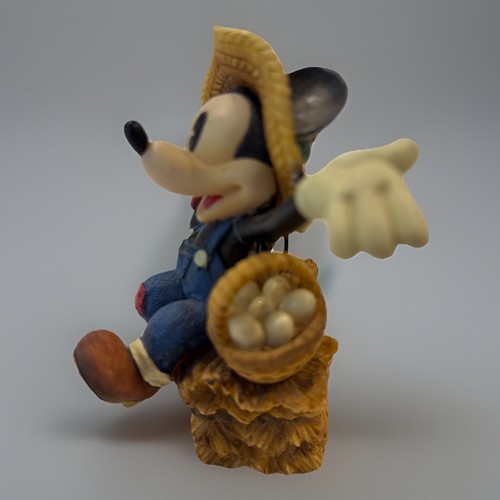 Disney Enesco Home Grown Mickey Mouse with Chicken and Egg Basket - Picture 2 of 5