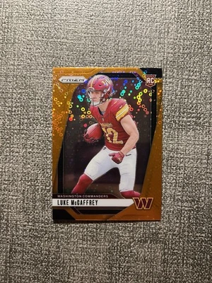 Luke McCaffrey 2024 Panini Prizm #367 Orange Disco Rookie Washington Commanders - Bild 1 von 2