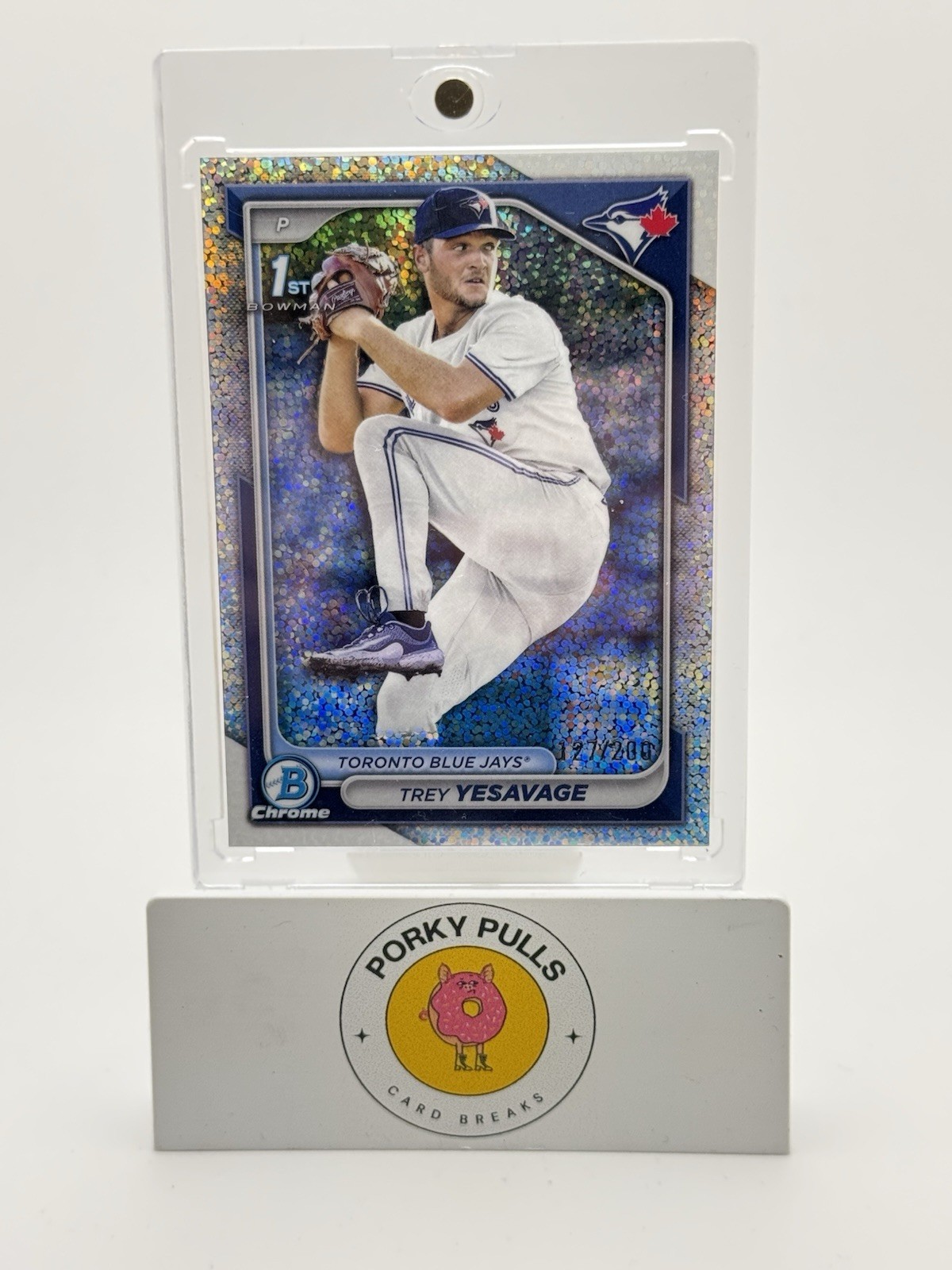 2024 Bowman Draft 1st Chrome Prospect Sparkle Refractor Trey Yesavage /200 JAYS