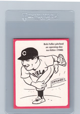 1972 Laughlin Great Feats Bob Feller Black Letter PROTOTYPE Cleveland Indians