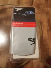 Speedo Solid Silicone Swimming Swim Cap Anti-Chlorine - Adult, Chrome Grey